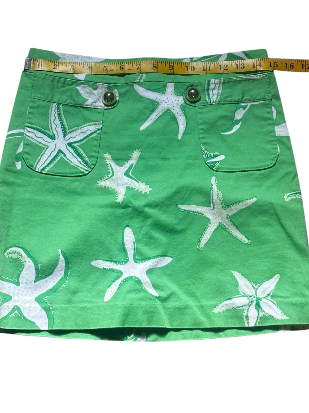 Melly M Green Starfish Print Mini Skirt Size 2‎ 📦